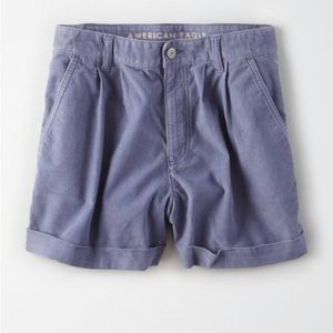 Purple Corduroy American Eagle mom shorts